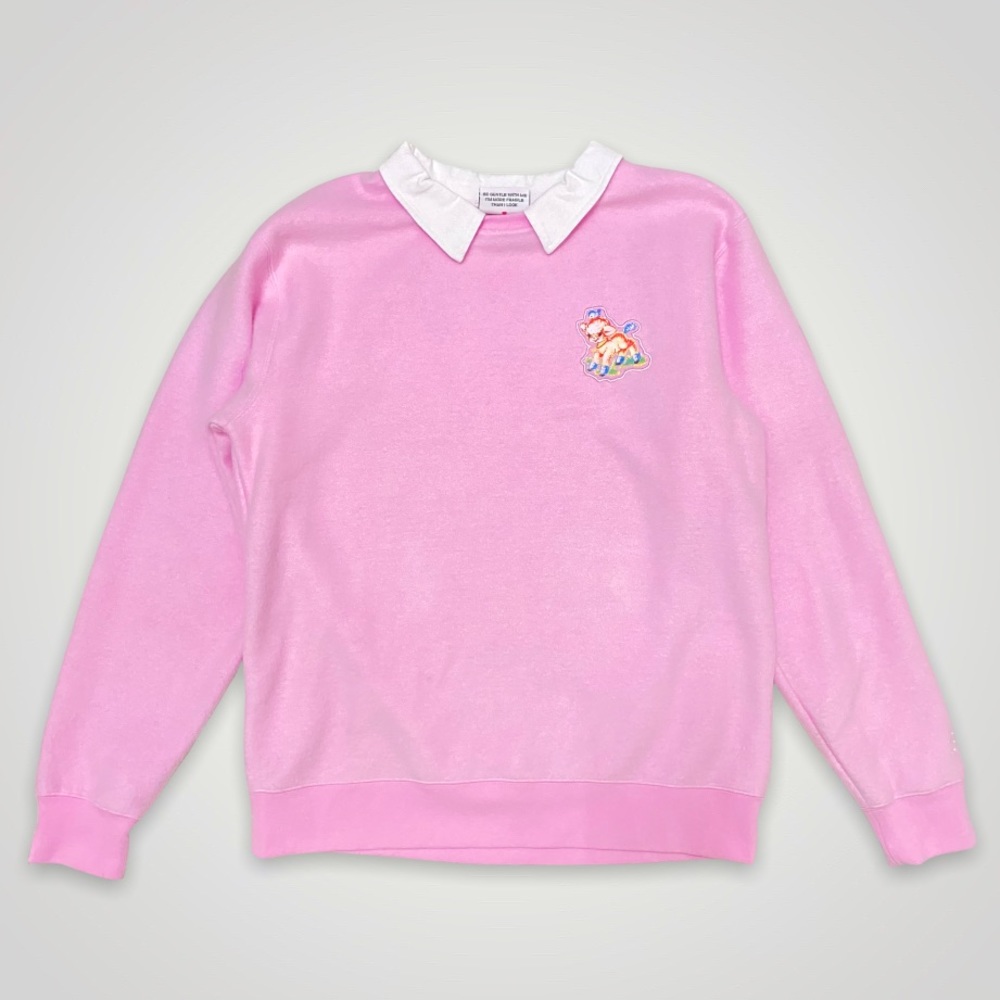 Adorable brand new Samii Ryan pink collared crew neck sweater ♡